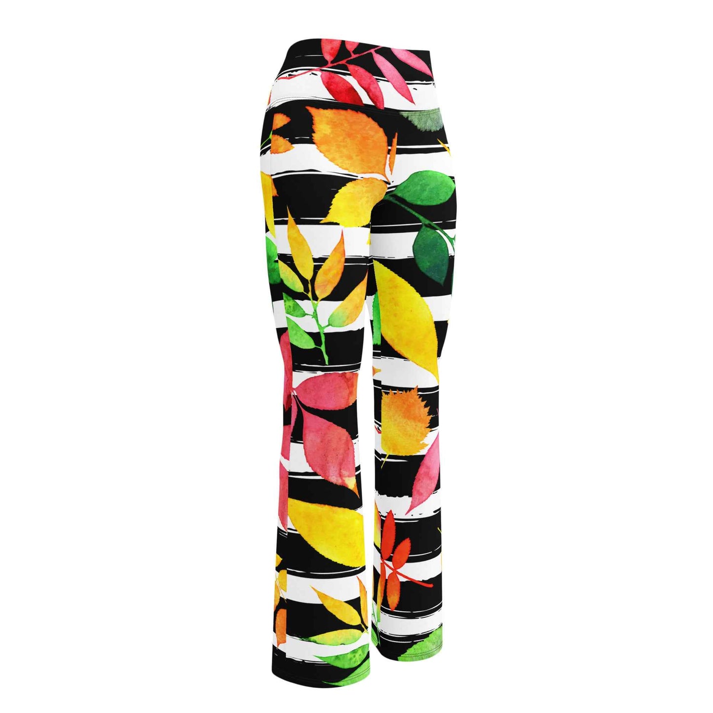Autumn Ink Stripes Flare leggings