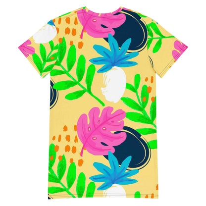 Soft Summer Garden T-shirt dress