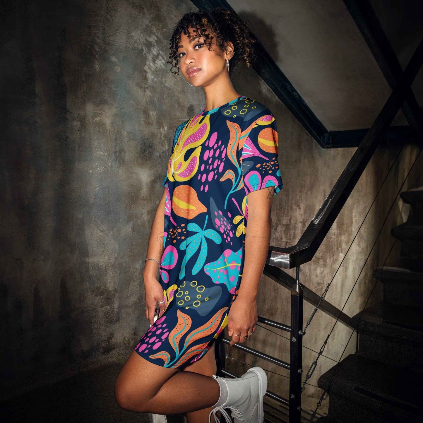 After-Dark Botanica T-shirt dress