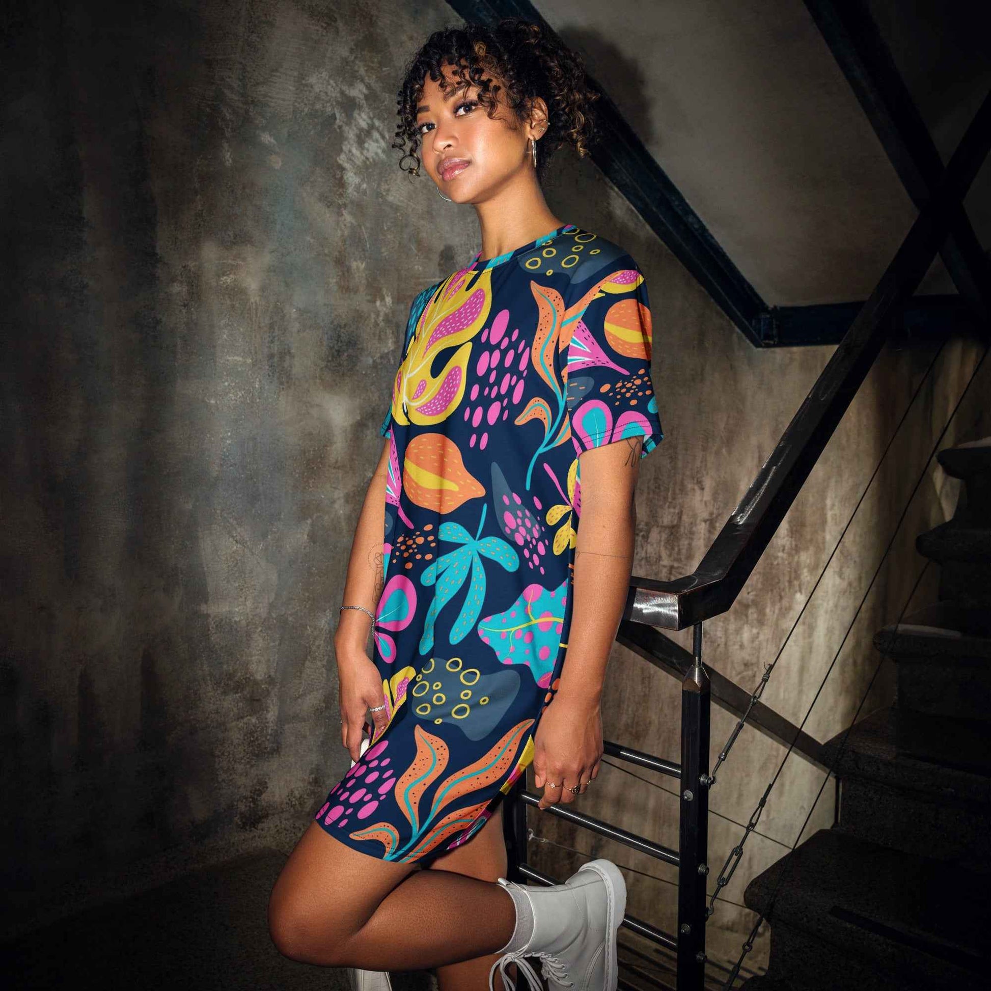 After-Dark Botanica T-shirt dress