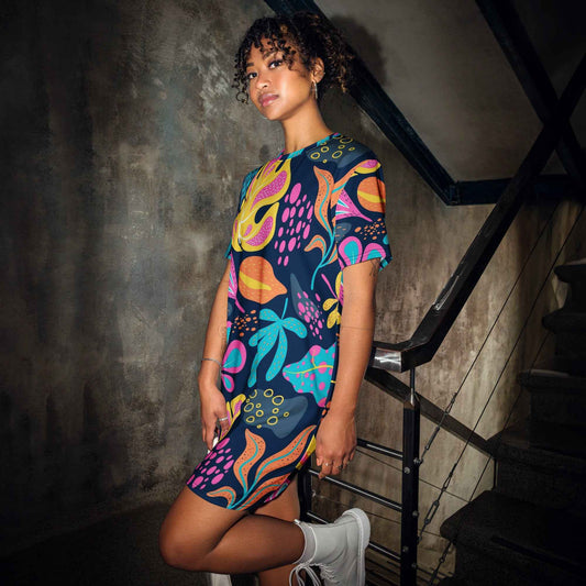 After-Dark Botanica T-shirt dress