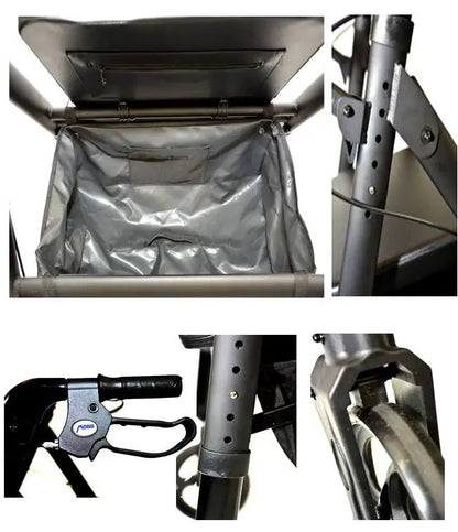 Aluminum Folding Bariatric Rollator