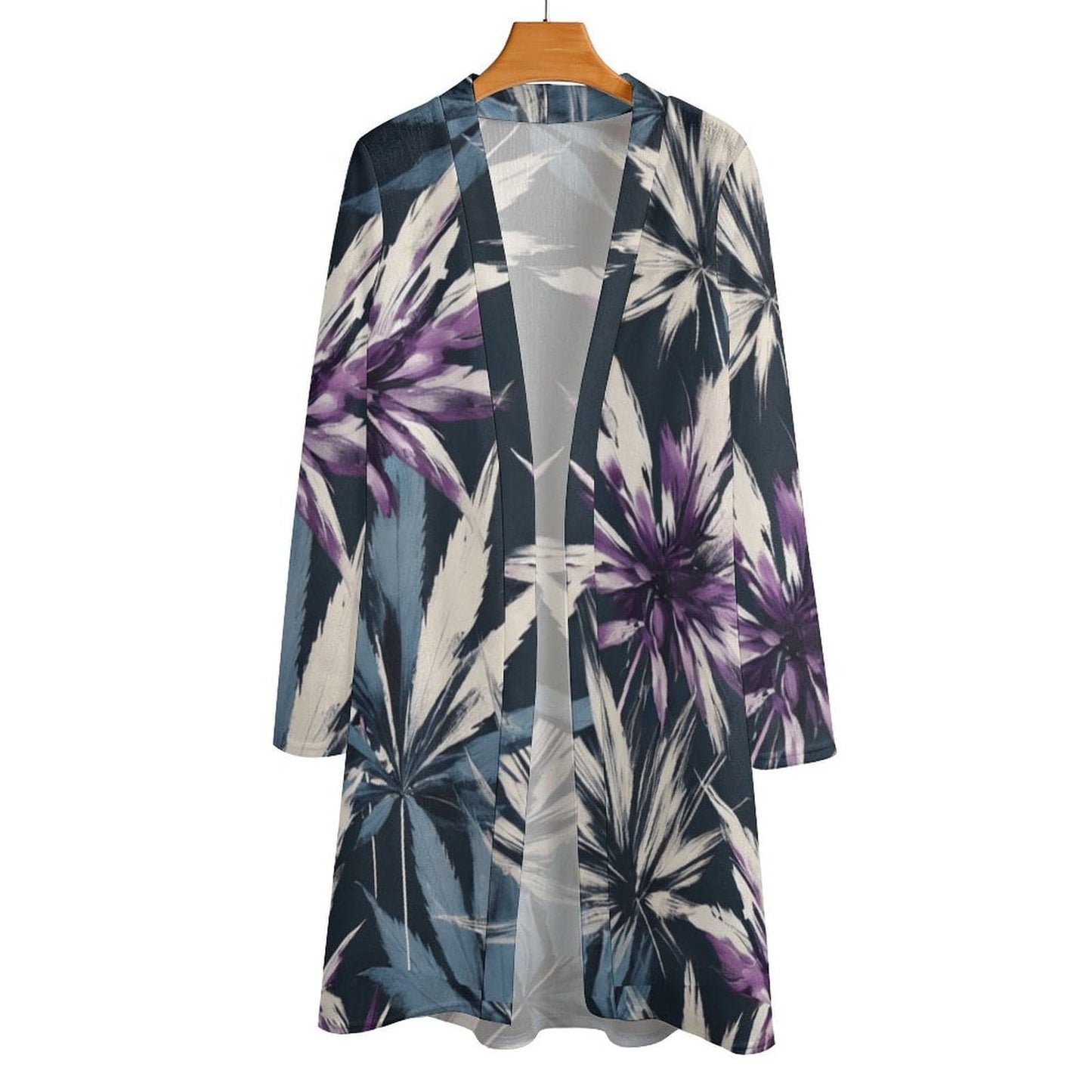 Indigo Haze Cardigan - Mid Length Chic Style for All Seasons
