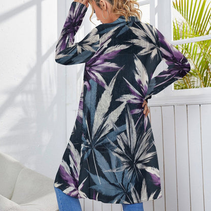 Indigo Haze Cardigan - Mid Length Chic Style for All Seasons
