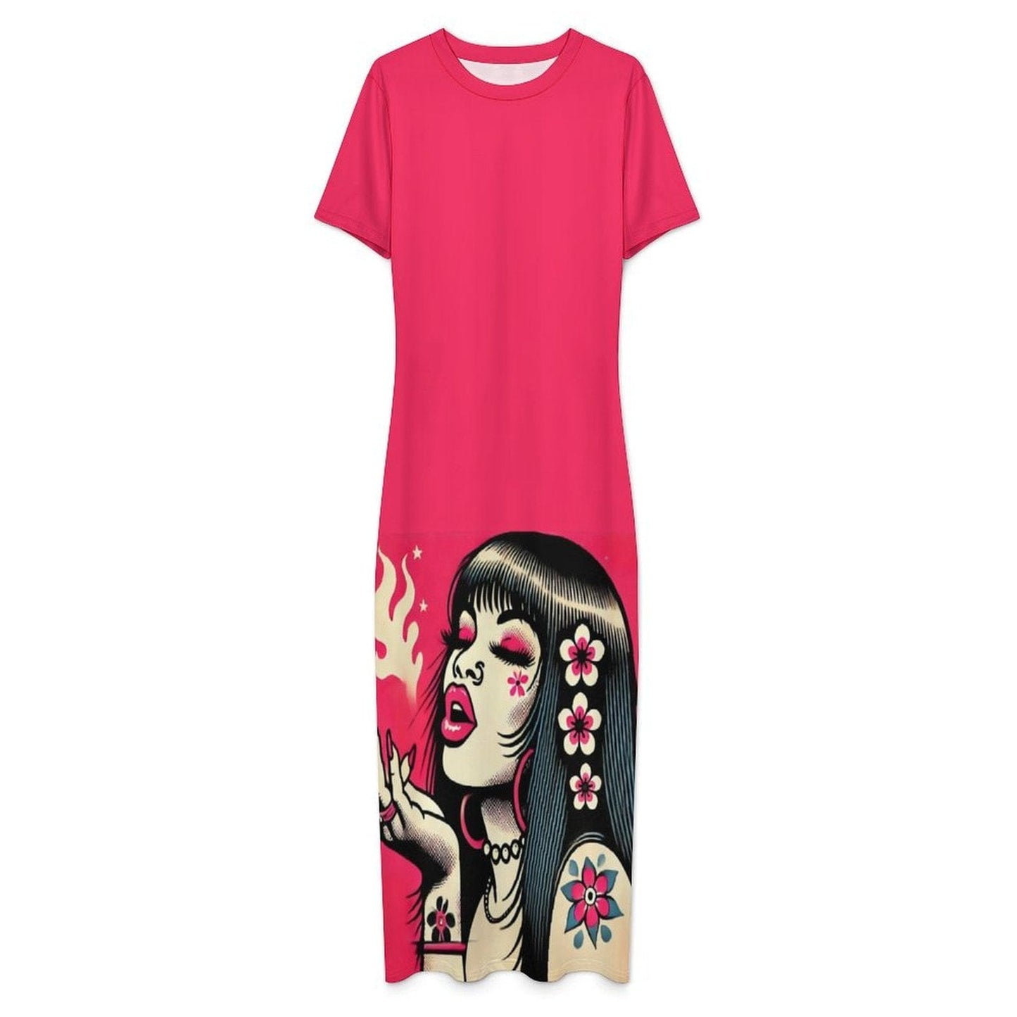Pink Diesel Midi Dress - Chic Bodycon Style for Effortless Elegance