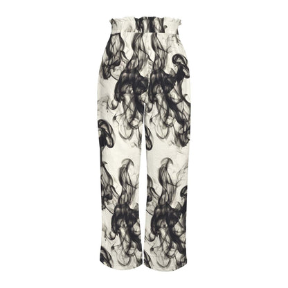 Smokey Wide Leg Pants with Pockets - Strappy Style for Effortless Elegance
