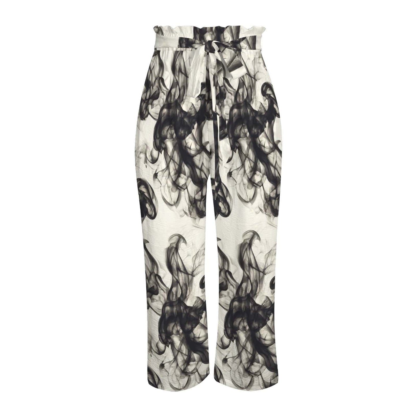 Smokey Wide Leg Pants with Pockets - Strappy Style for Effortless Elegance