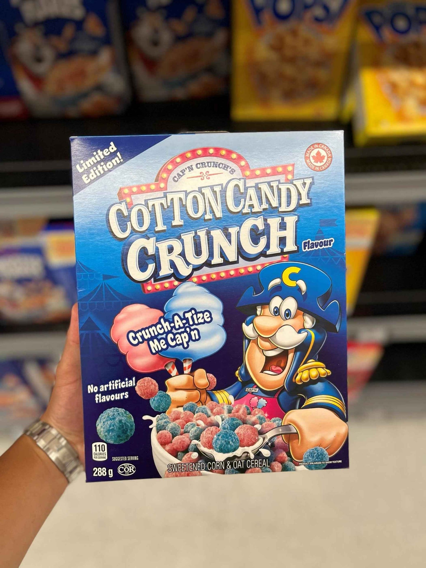 Cap'n Crunch Cotton Candy Crunch Cereal Delight - 288G of Sweetness