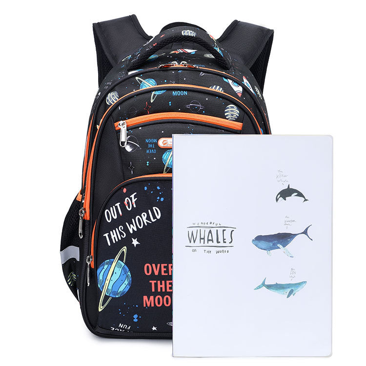 Kids Space Rocket School Backpack – Large Capacity 16" Primary School Bag
