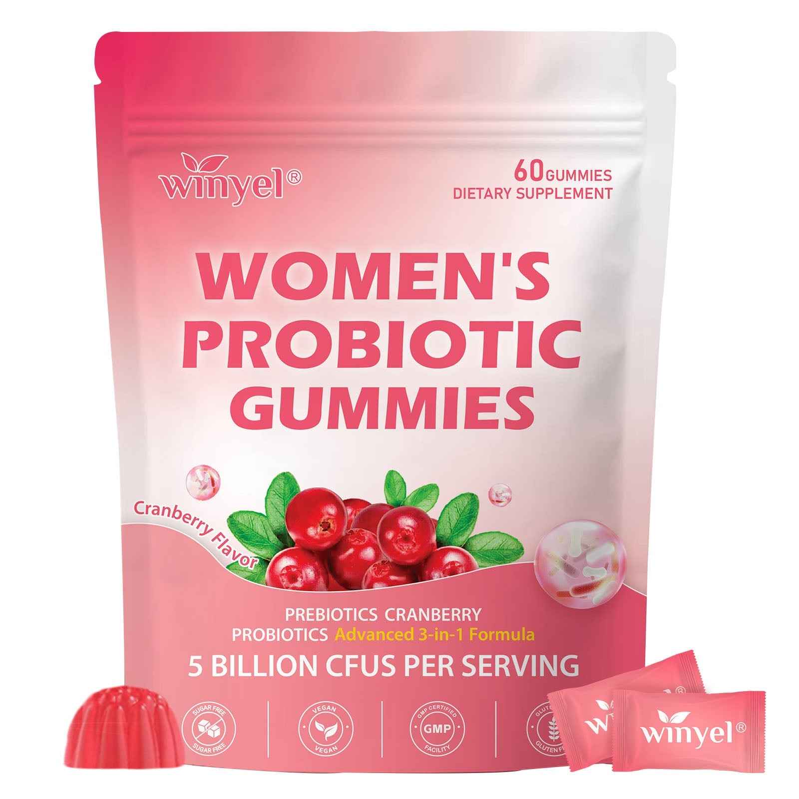 Women's Probiotic Gummies Cranberry Probiotic Gummies