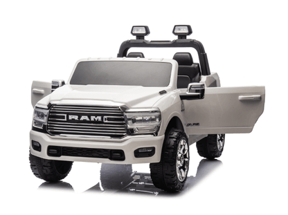 White Complete Edition XXL 2-Seater 4x4 RAM 3500 Ride-On Truck