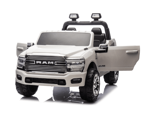 White Complete Edition XXL 2-Seater 4x4 RAM 3500 Ride-On Truck