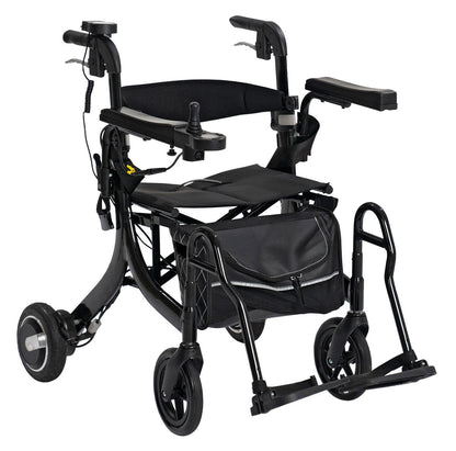 EZee Life CH4077 Folding Electric Rollator with Seat | 4-in-1 Power Assist Walker Canada