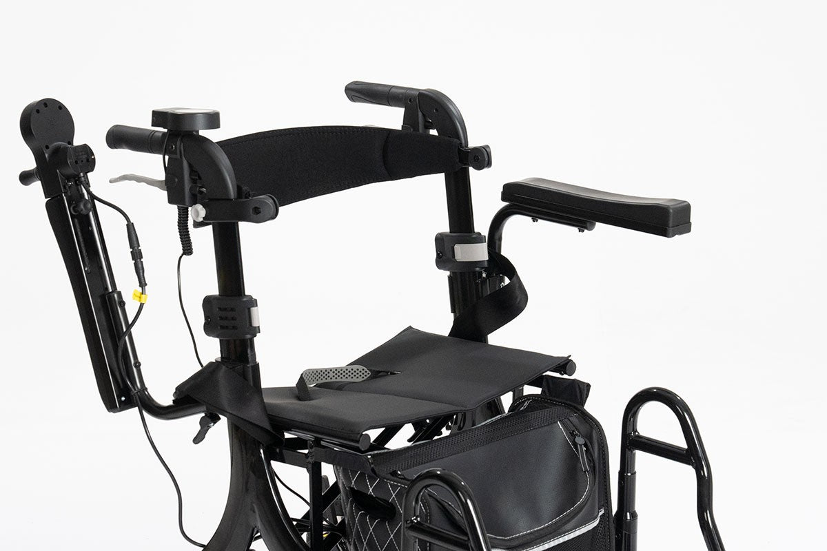 EZee Life CH4077 Folding Electric Rollator with Seat | 4-in-1 Power Assist Walker Canada