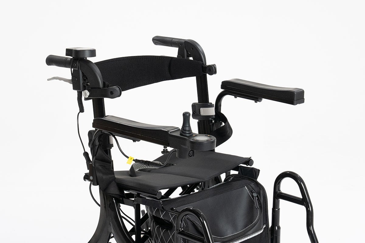 EZee Life CH4077 Folding Electric Rollator with Seat | 4-in-1 Power Assist Walker Canada