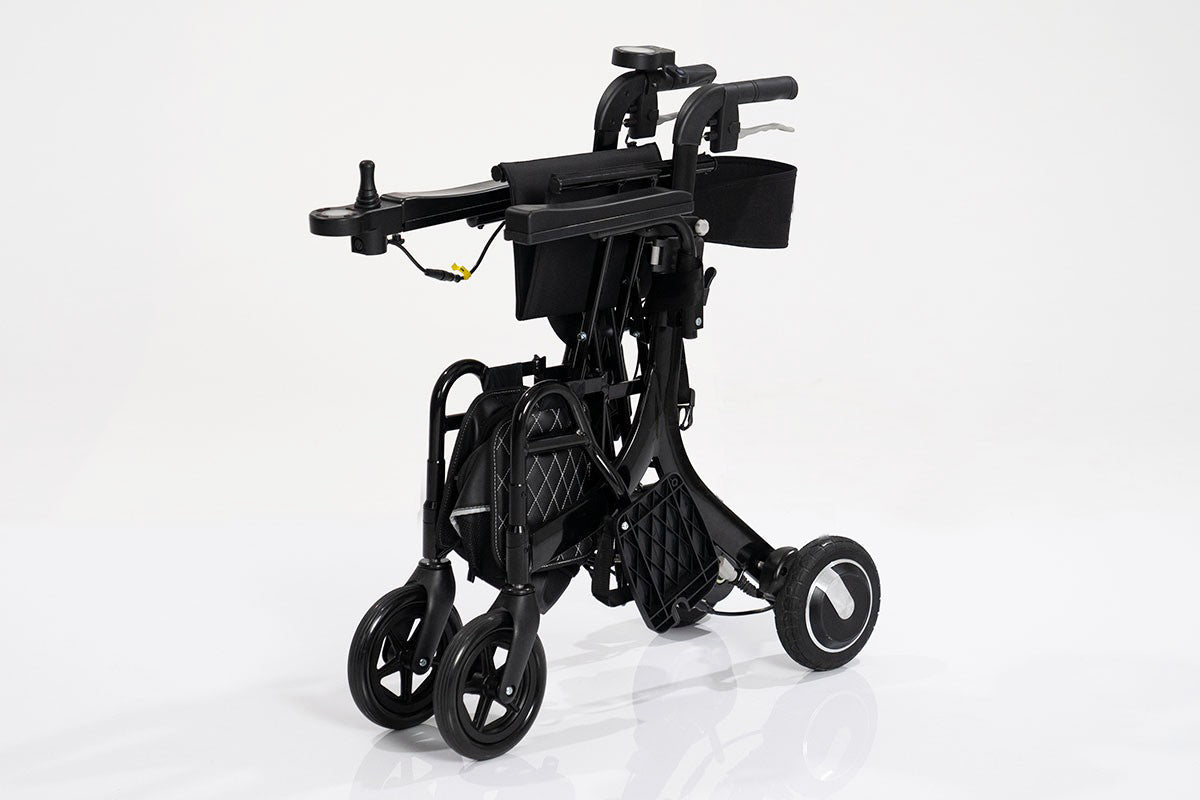 EZee Life CH4077 Folding Electric Rollator with Seat | 4-in-1 Power Assist Walker Canada