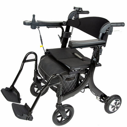 EZee Life CH4077 Folding Electric Rollator with Seat | 4-in-1 Power Assist Walker Canada