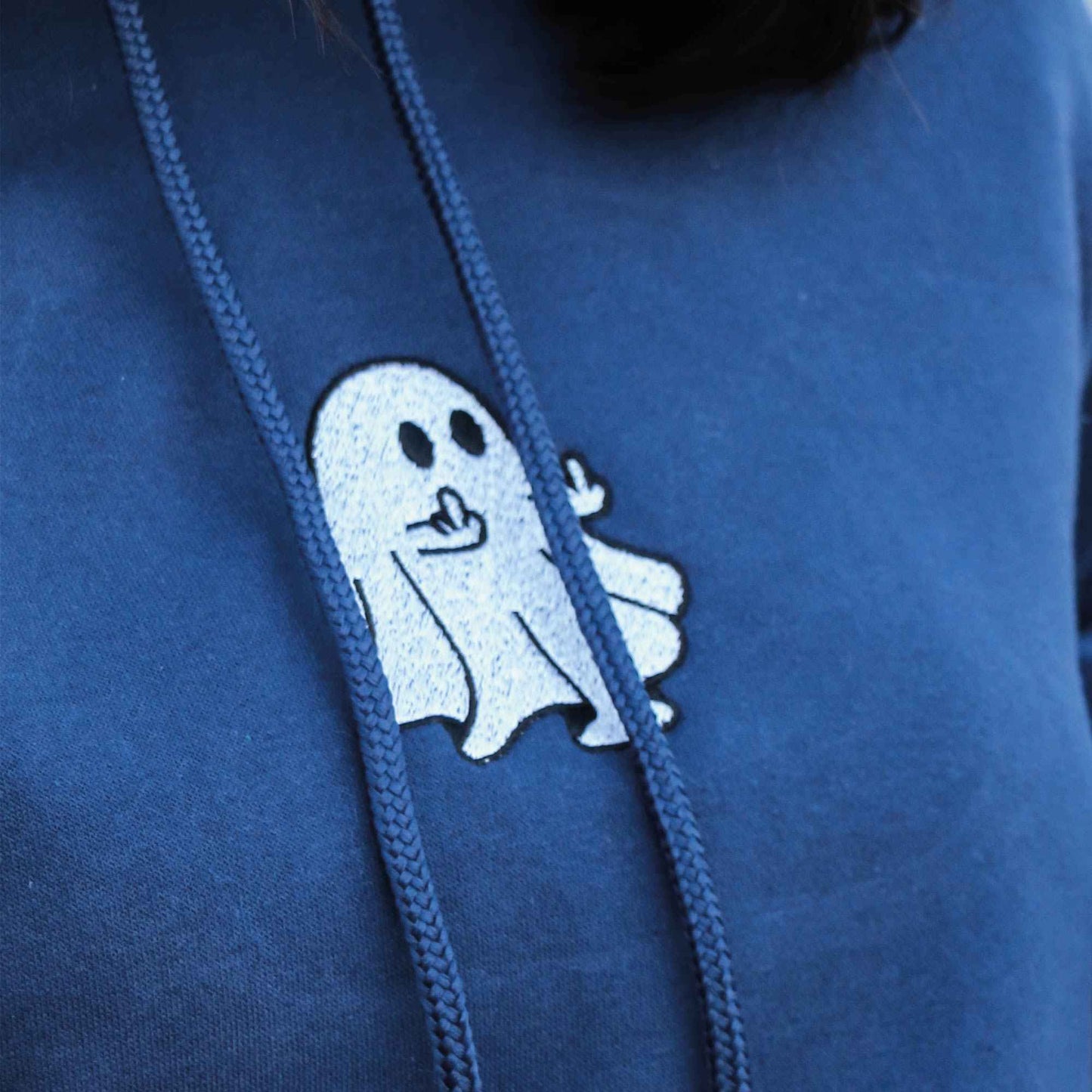 Hoodie Ghost sans lunettes brodé