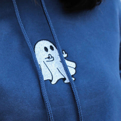 Hoodie Ghost sans lunettes brodé