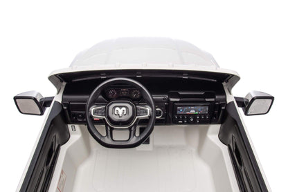 White Complete Edition XXL 2-Seater 4x4 RAM 3500 Ride-On Truck
