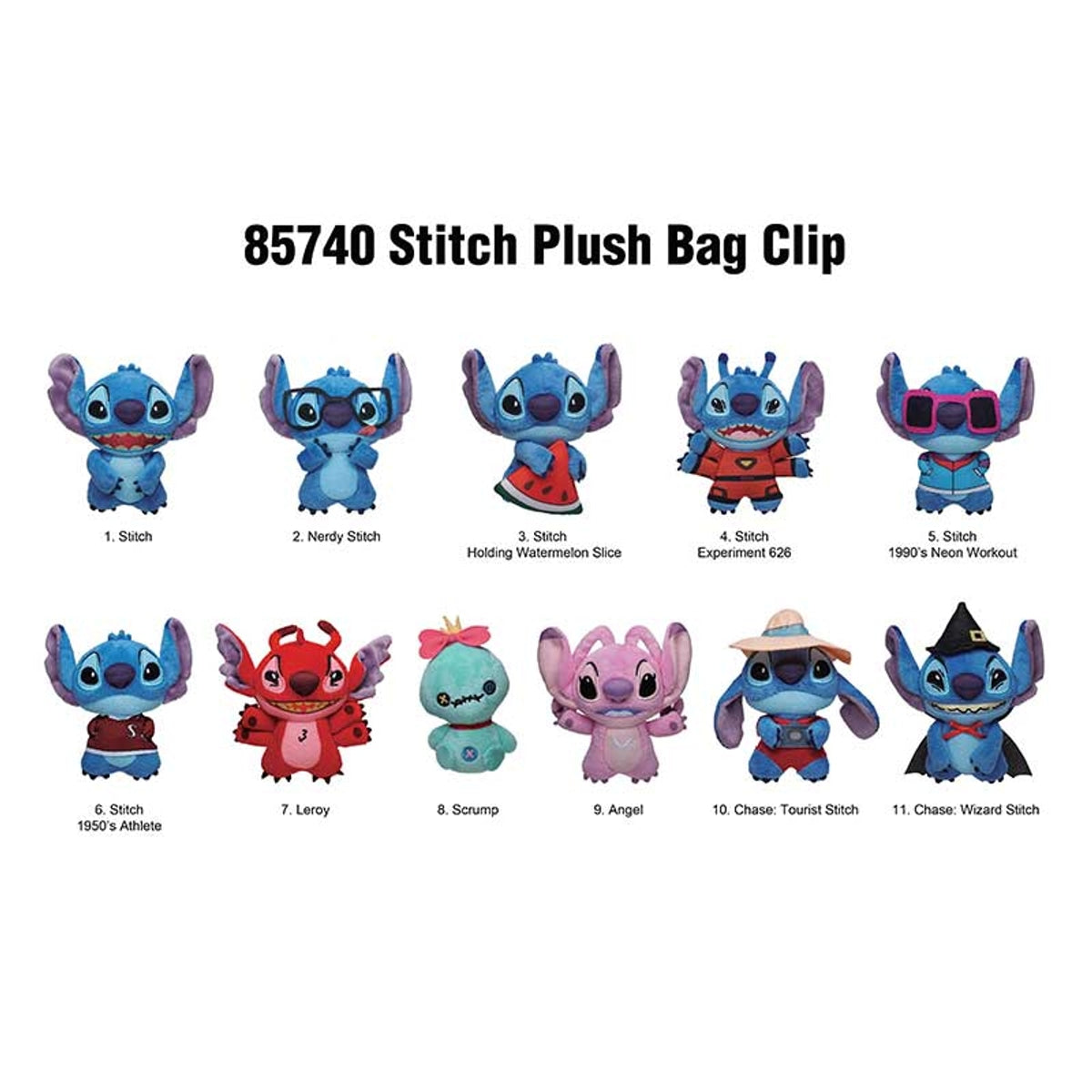 Disney Lilo & Stitch Mystery Plush Bag Clip