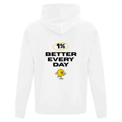 Hoodie "1% Better Everyday" brodé & imprimé