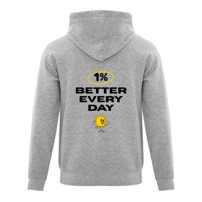 Hoodie "1% Better Everyday" brodé & imprimé