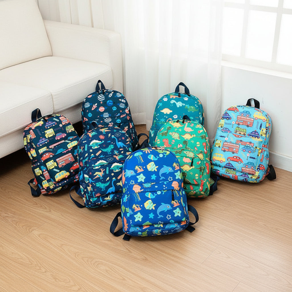 3D Print Kids School Backpack – Cartoon Patterns, Lightweight & Waterproof