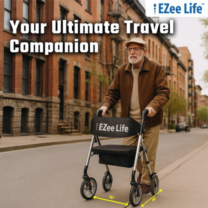 EZee Life Bariatric Rollator CH3019 | Heavy-Duty 400 lb Extra-Wide Walker Canada