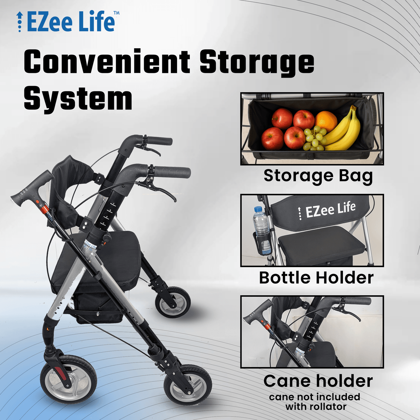 EZee Life Bariatric Rollator CH3019 | Heavy-Duty 400 lb Extra-Wide Walker Canada
