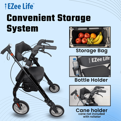 EZee Life Bariatric Rollator CH3019 | Heavy-Duty 400 lb Extra-Wide Walker Canada