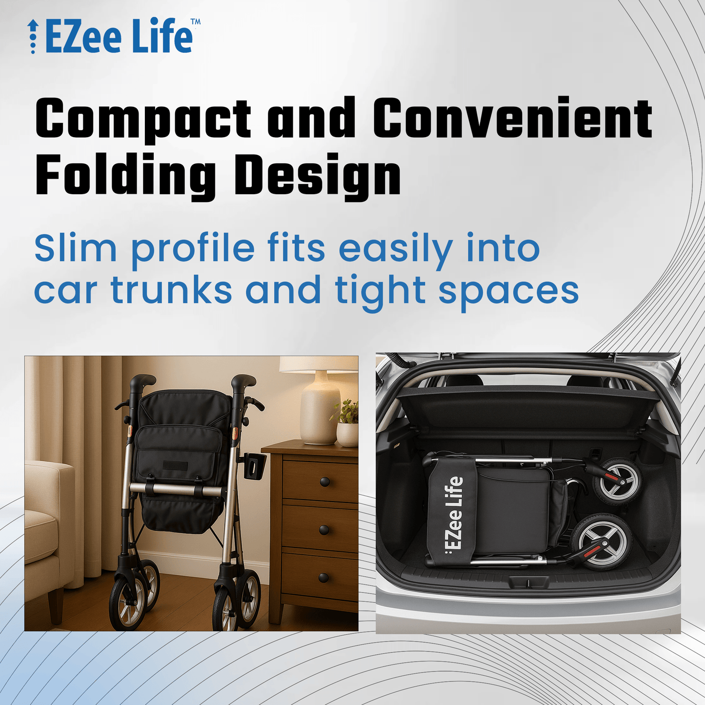 EZee Life Bariatric Rollator CH3019 | Heavy-Duty 400 lb Extra-Wide Walker Canada