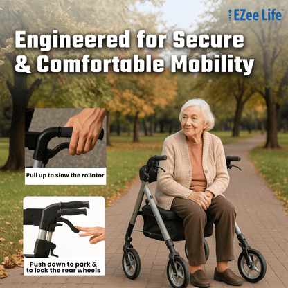 EZee Life Bariatric Rollator CH3019 | Heavy-Duty 400 lb Extra-Wide Walker Canada