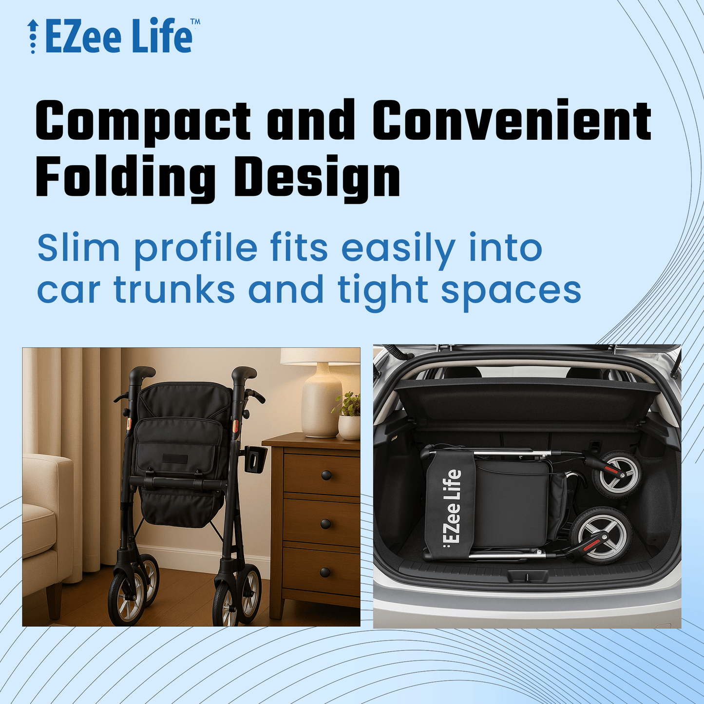 EZee Life Bariatric Rollator CH3019 | Heavy-Duty 400 lb Extra-Wide Walker Canada