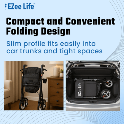 EZee Life Bariatric Rollator CH3019 | Heavy-Duty 400 lb Extra-Wide Walker Canada