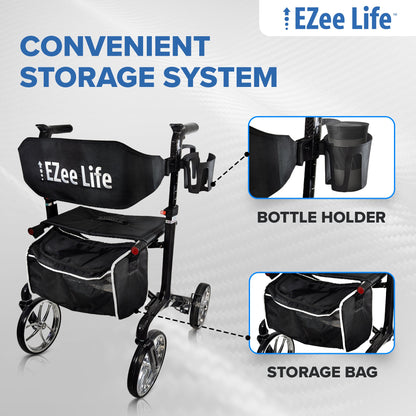 EZee Life Carbon Fiber Rollator CH3018 | Ultra-Lightweight 5.8 kg Walker Canada