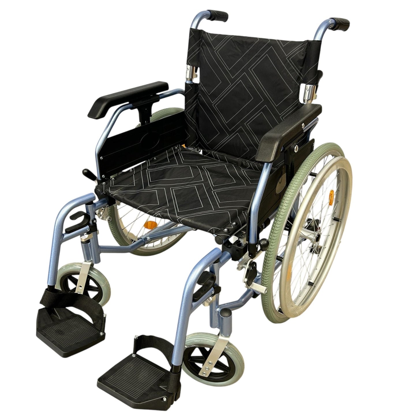 Ezee Life CH1098 Super Lightweight Folding Wheelchair - 24 lb Aluminium Frame for Easy Mobility in Canada