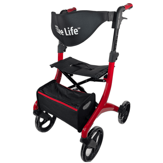 EZee Life Folding Rollator Walker CH2077 | Lightweight Height-Adjustable Mobility Aid Canada
