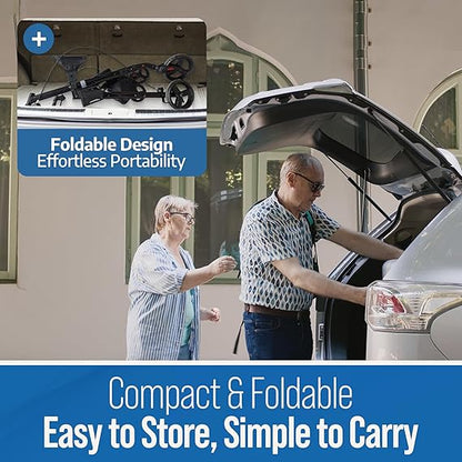 EZee Life Lightweight Steel Rollator CH3017 | European Design 4-Wheel Walker Canada