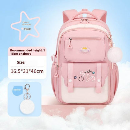 Water-Resistant Large Capacity Girls School Backpack – Oxford Cloth Kids Bag