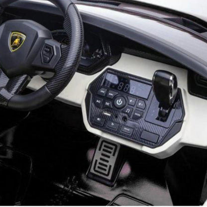 24V Luxurious Matte Black Nero Nemesis Lamborghini Sian 2-Seater Ride-On Drift Car