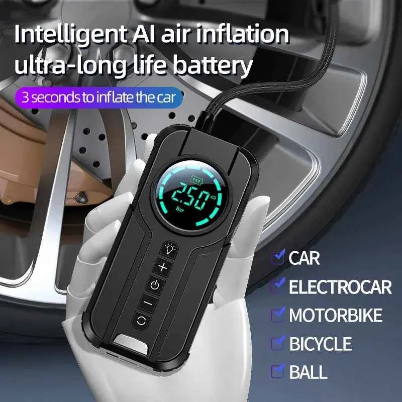 Portable Air Compressor - 2-in-1 Versatile Solution for On-the-Go Inflating