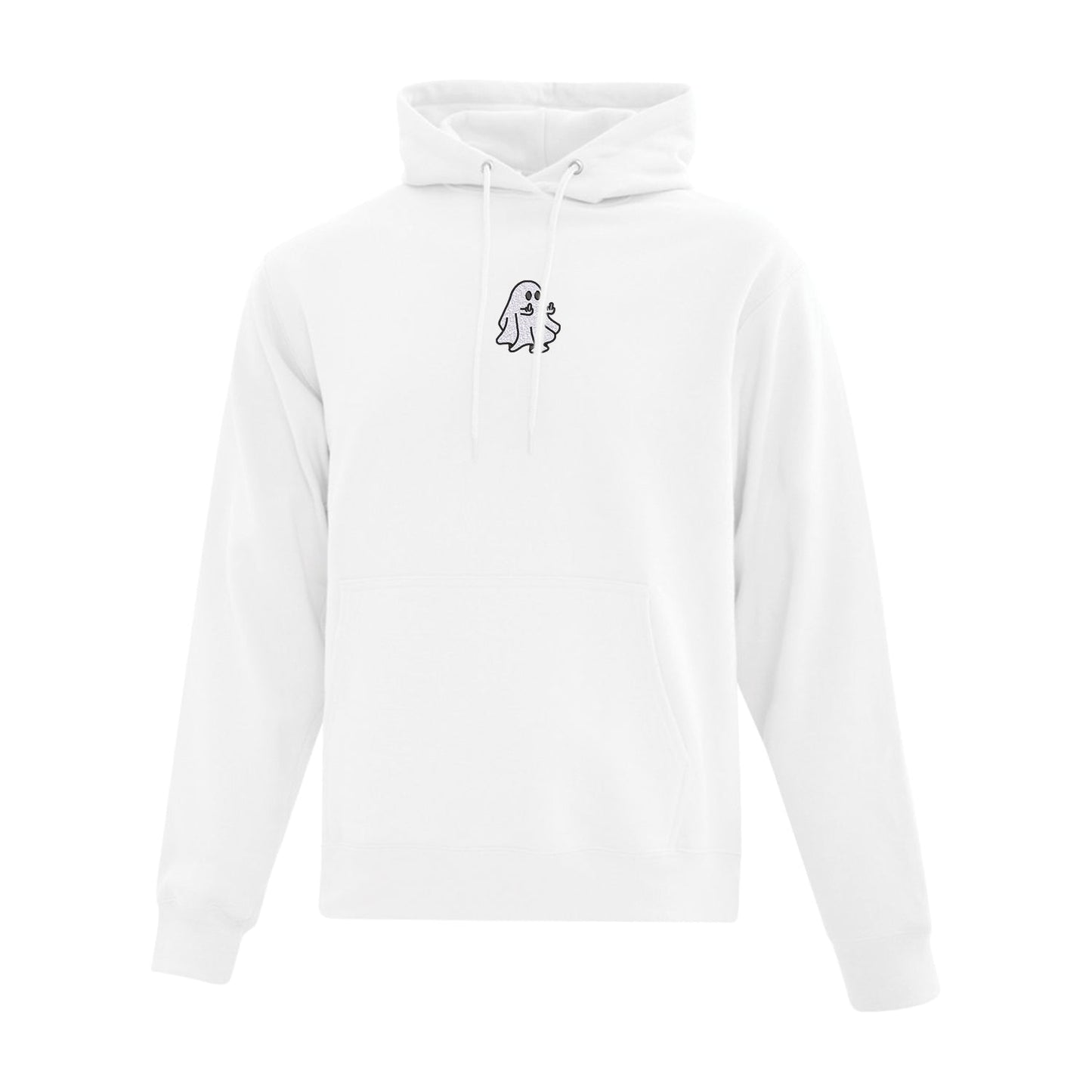 Hoodie fantôme brodé sans lunettes - Style Unique et Confortable