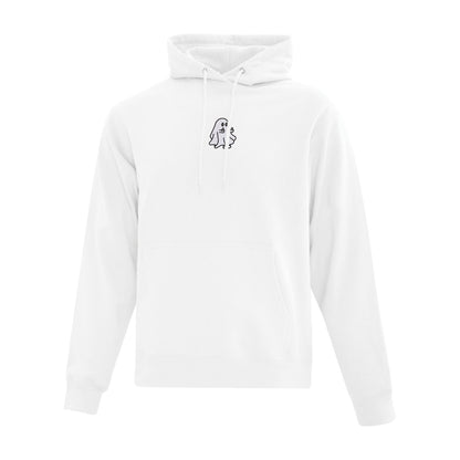 Hoodie fantôme brodé sans lunettes - Style Unique et Confortable