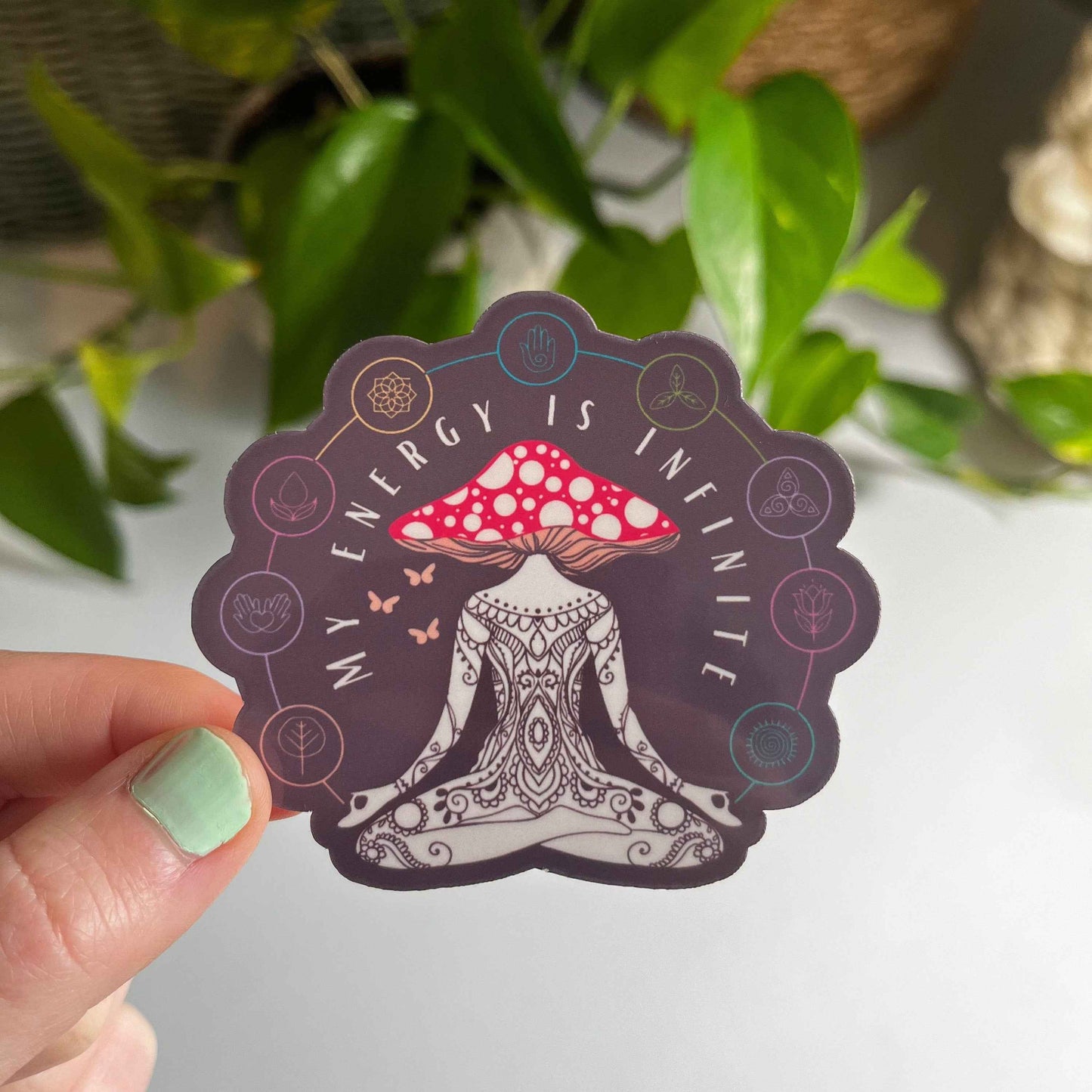 infinite energy meditation sticker