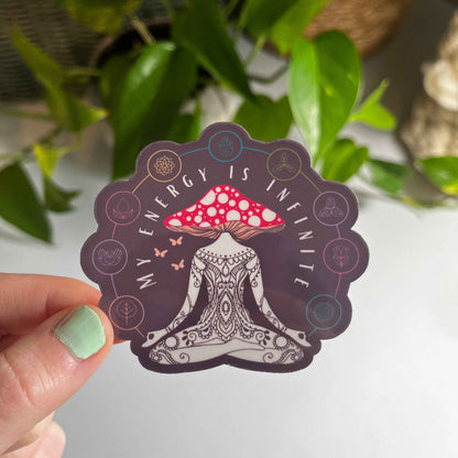 infinite energy meditation sticker