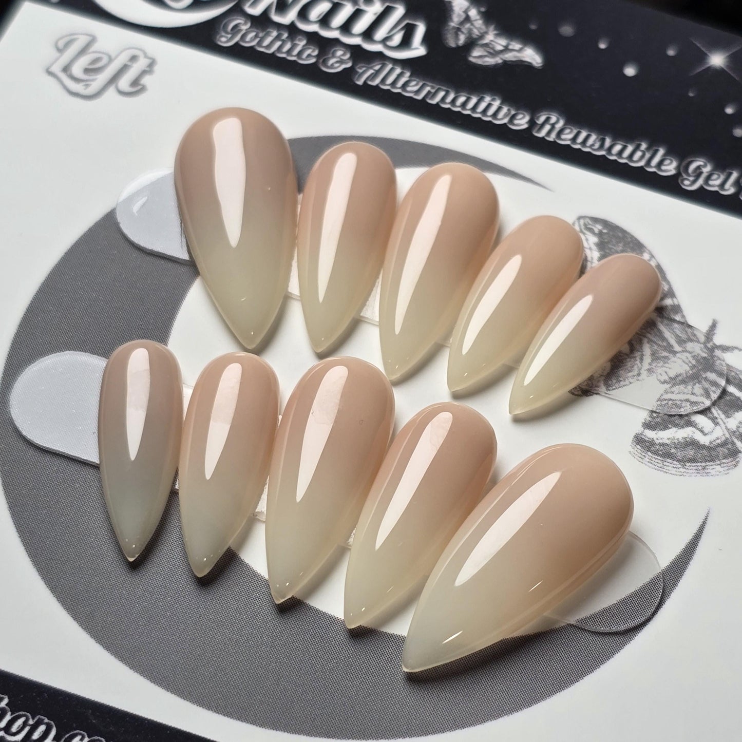 Bone Blush Ombré Press On Nails