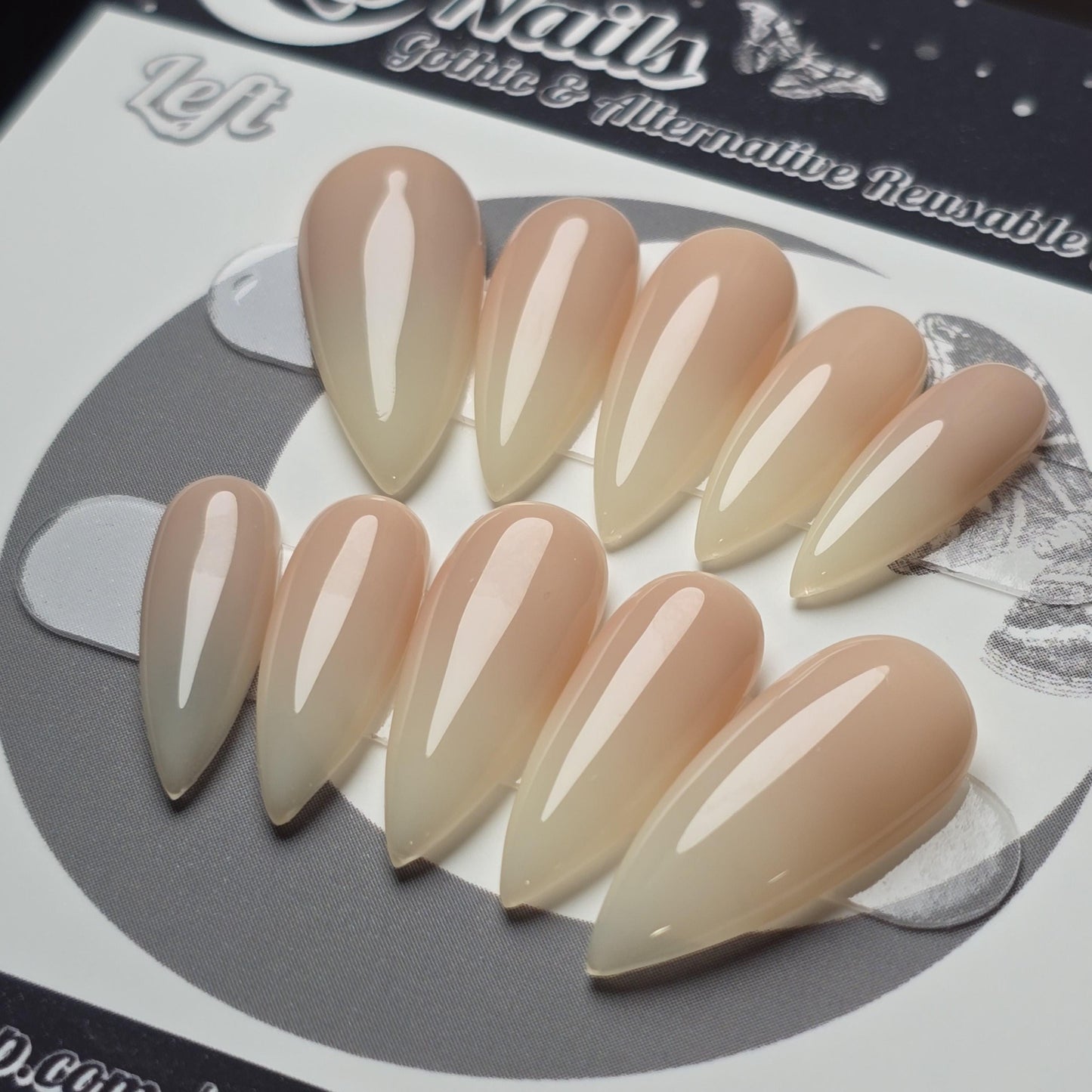 Bone Blush Ombré Press On Nails