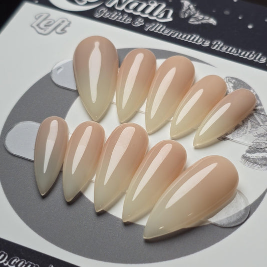 Bone Blush Ombré Press On Nails