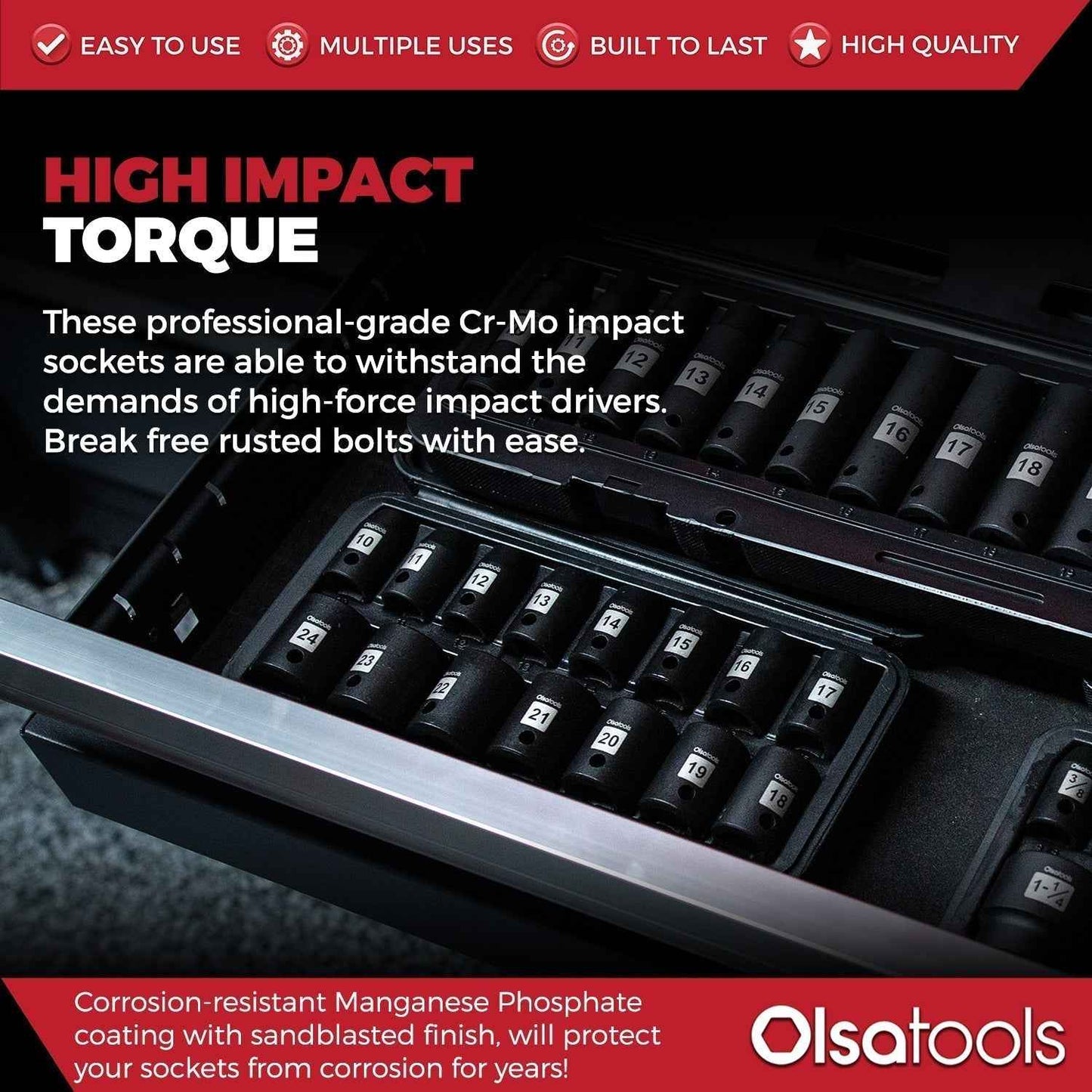 Cr-Mo Impact Sockets